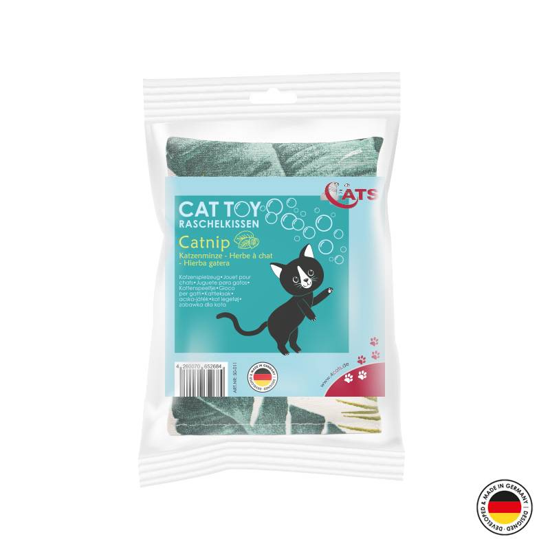 4cats Katzenspielzeug Klassik Raschelkissen mit Verpackung 4c