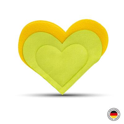 4cats Schmuseherz gelb grün