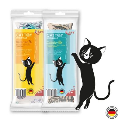 4cats Katzenspielzeug Klassik Spielrolle Verpackung beide