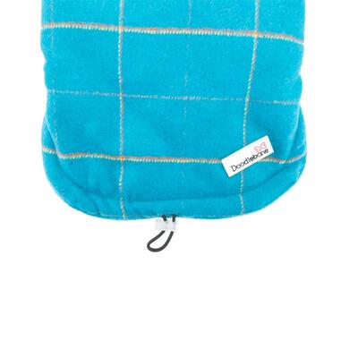 Detailansicht der blauen Tweedy-Hundejacke Doodlebone®