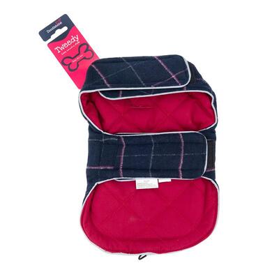 Ansicht der roten Tweedy-Hundejacke von Doodlebone®