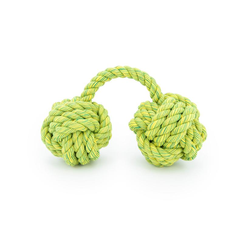 Hängendes grüner Nuts for Knots Kingsize Doppelball von Happy Pet