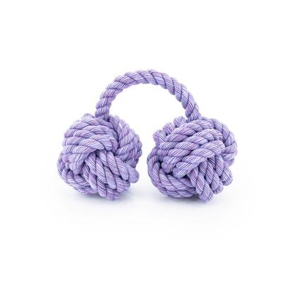 Hängendes lilanes Nuts for Knots Kingsize Doppelball von Happy Pet