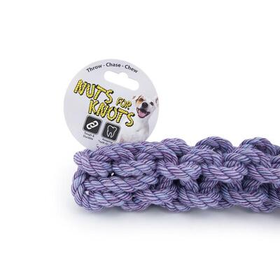 Einzelner, lilaner Nuts for Knots Block von Happy Pet in Originalverpackung