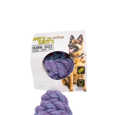 Einzelne, lilane Nuts for Knots Spule Kingsize von Happy Pet in Originalverpackung