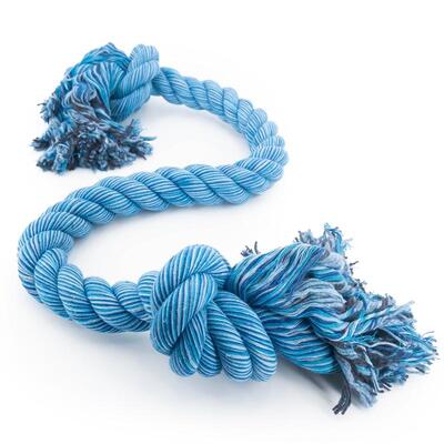 Einzelnes, blaues Nuts for Knots Kingsize Größe XL Schleppseil von Happy Pet