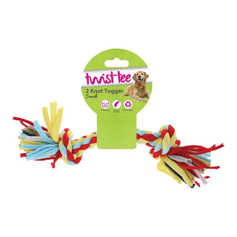 Twist-Tee Tauspielzeug 2 Knoten von Happy Pet in einzelner Ausführung originalverpackt