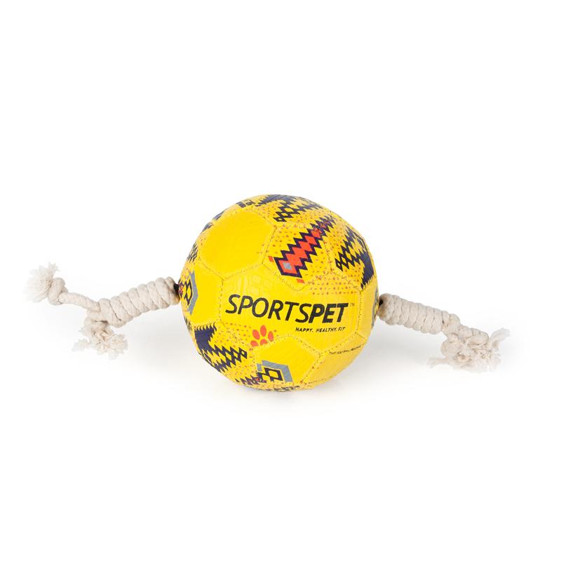 Gelb-roter Fußball Größe 1 ca. 145 mm Ø von SPORTSPET