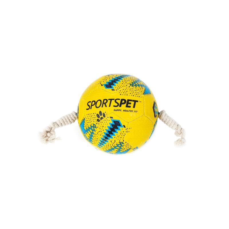 Gelb-blauer Fußball Größe 1 ca. 145 mm Ø von SPORTSPET