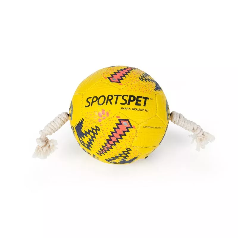 Gelb-roter Fußball Größe 3 ca. 185 mm Ø von SPORTSPET