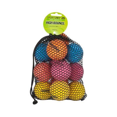 12er Pack High Bounce Ball 60 mm Ø von SPORTSPET
