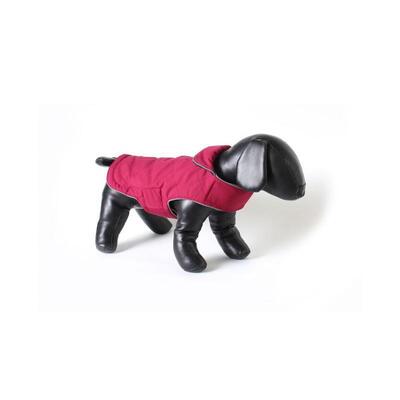 Himbeerfarbende Tweedy-Hundejacke (Wendejacke) von Doodlebone®