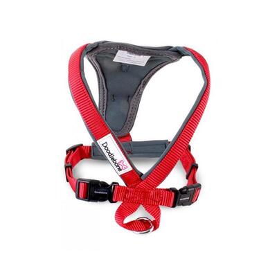Rotes Doodlebone® X-Over Hundegeschirr