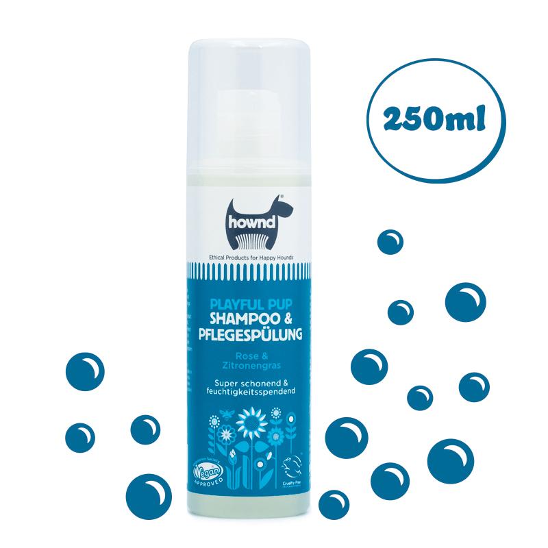 Natürliches Shampoo & Fellpflegespülung Playful Pup von HOWND für Welpen 250 ml