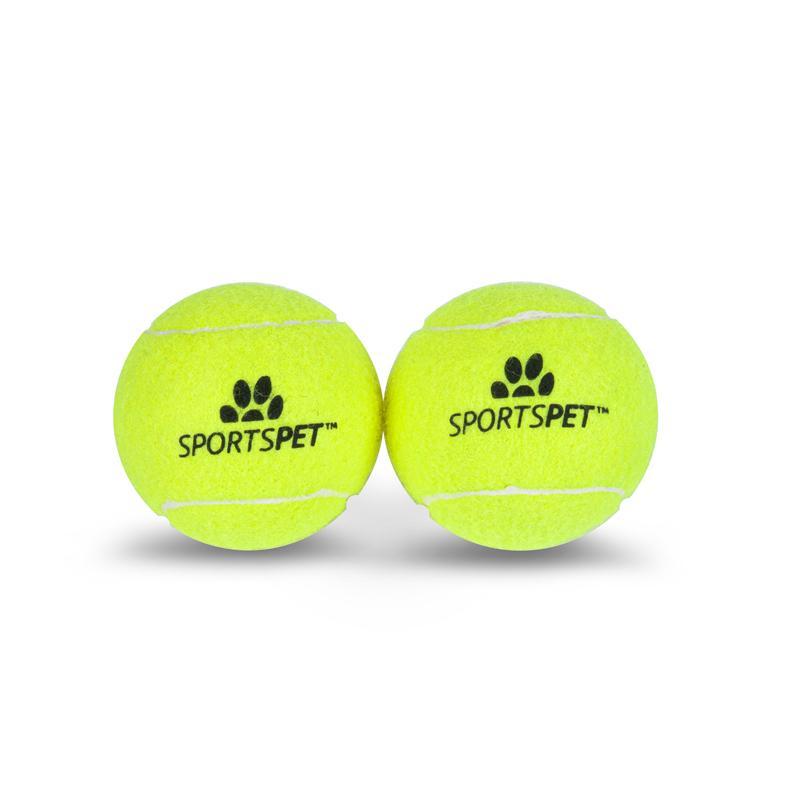 Tennisball 2er Pack 80mm Ø ohne Quietscher von SPORTSPET