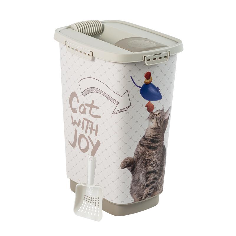 Futterbehälter + Schaufel 25 l JOY Katze von Rotho MyPet