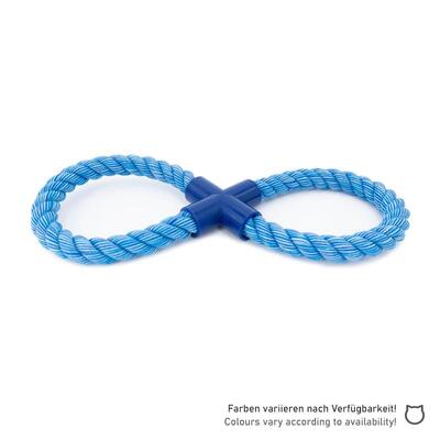 Einzelne, blaue Nuts for Knots Figur 8 von Happy Pet