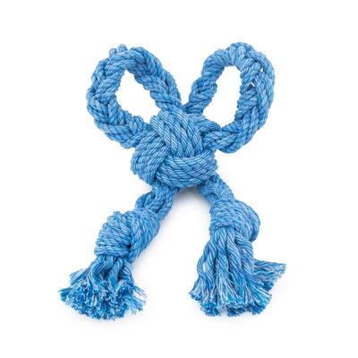 Blaue Nuts for Knots Schleife Größe L von Happy Pet