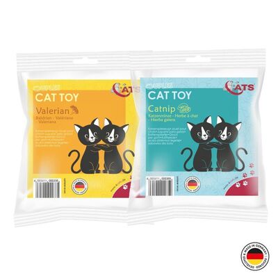 Verpackung 4cats Couples Kollektion Spielzeug Katzenkissen Hand und Fuss