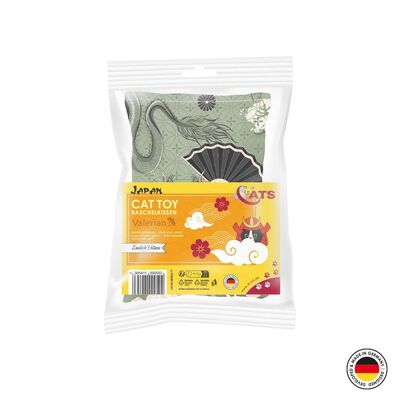 4cats Katzenspielzeug Japan Kollektion Raschelkissen Verpackung Baldrian