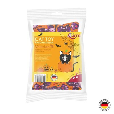 4cats Halloween Kollektion Raschelkissen mit Verpackung Baldrian