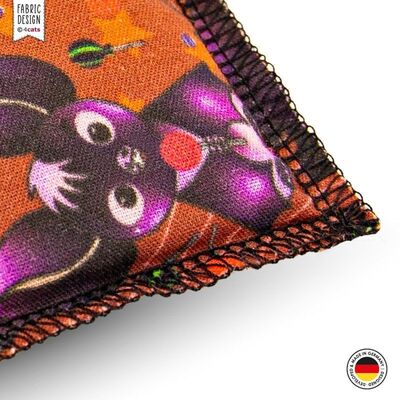 4cats Halloween Kollektion Schmusekissen Detail Naht