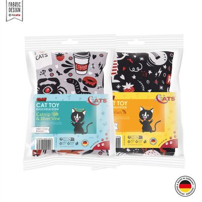 4cats Katzenspielzeug Crazy Raschelkissen beide Verpackungen
