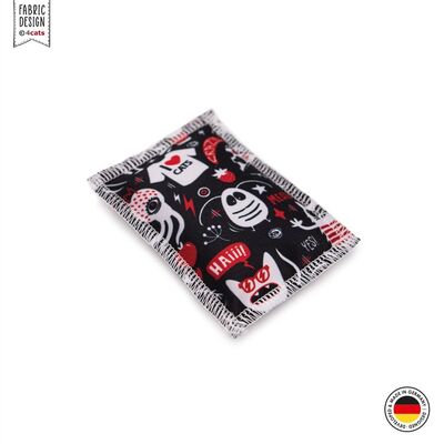 4cats Katzenspielzeug Crazy Schmusekissen schwarz liegend