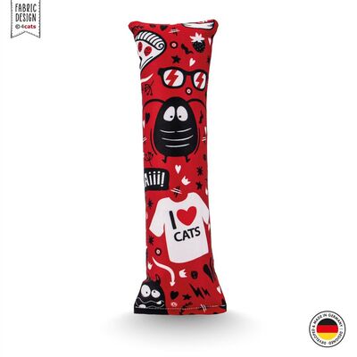 4cats Katzenspielzeug Crazy Spielrolle rot aufrecht