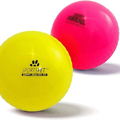 SPORTSPET AIRBALLS - 70 mm - 2 Bälle Gelb & Rosa