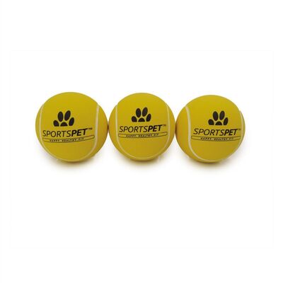 SPORTSPET Tennis Bounce Bälle 3 in Reihe 65 mm