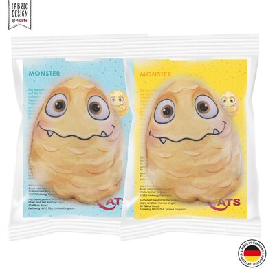 4cats Katzenspielzeug Monster Kollektion Monster gelb beide verpackt