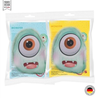 4cats Katzenspielzeug Monster Kollektion Monster gruen beide verpackt