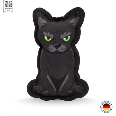 4cats Katzenspielzeug Halloween schwarze Katze Frontalansicht w