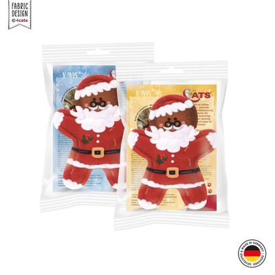 Katzenspielzeug 4cats X-Mas Lebkuchen-Weihnachtsmann beide Sorten verpackt