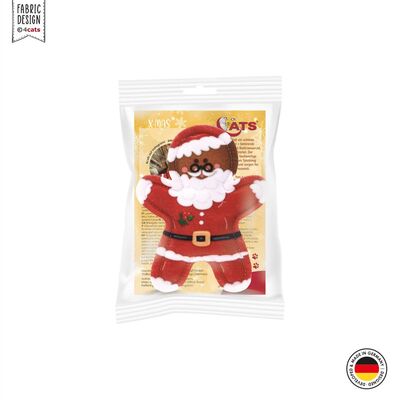 Katzenspielzeug 4cats X-Mas Lebkuchen-Weihnachtsmann mit Baldrian verpackt