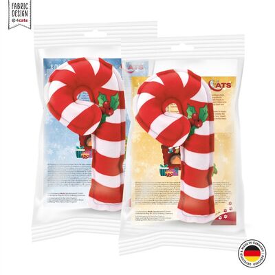 Katzenspielzeug 4cats X-Mas Kollektion Zuckerstange beide sorten verpackt