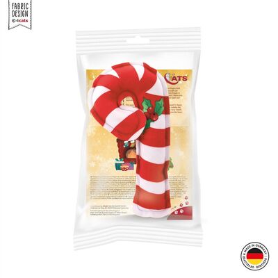 Katzenspielzeug 4cats X-Mas Kollektion Zuckerstange Baldrian verpackt