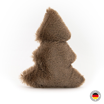 Plüsch-Tannenbaum als Katzenspielzeug in der Farbe braun, Vorderansicht