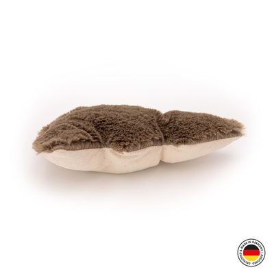 Plüsch-Tannenbaum als Katzenspielzeug in der Farbe braun, liegend