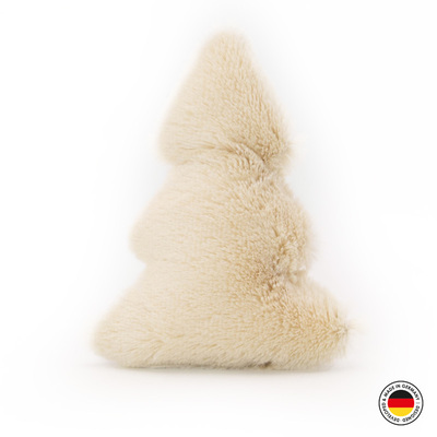 Plüsch-Tannenbaum als Katzenspielzeug in der Farbe creme, Vorderansicht