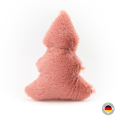 Plüsch-Tannenbaum als Katzenspielzeug in der Farbe rosa, Vorderansicht