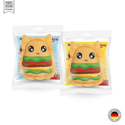 Katzenspielzeug 4cats Kawaii Food Kollektion Burger beide Verpackungen