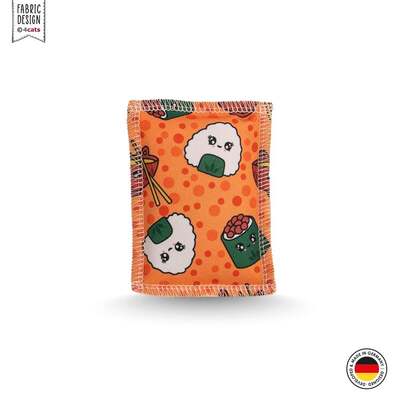 Katzenspielzeug 4cats Kawaii Kollektion Schmusekissen Orange aufrecht
