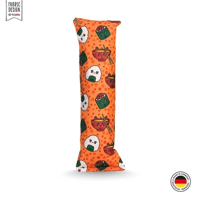 Katzenspielzeug 4cats Kawaii Kollektion Spielrolle Orange vertikal positioniert