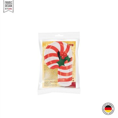 4cats Katzenspielzeug X-Mas Mini-Zuckerstange in Verpackung Baldrian