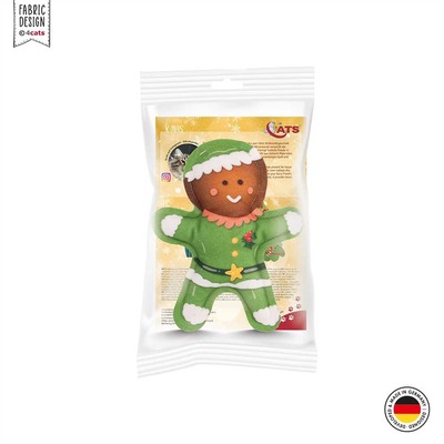 4cats Katzenspielzeug X-Mas Lebkuchenweihnachtself in Verpackung Baldrian.