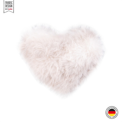 4cats Katzenspielzeug Lucy Kollektion Herz Rückseite mit weissem Plüsch