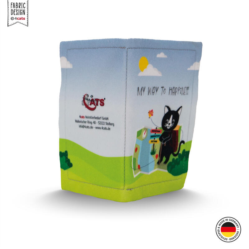 4cats Katzenspielzeug Lucy Kollektion Happiness halb aufgeklappt Rückseite