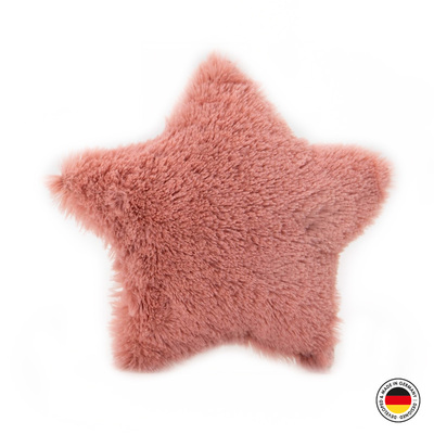 Plüschstern als Katzenspielzeug in der Farbe rosa, Vorderansicht